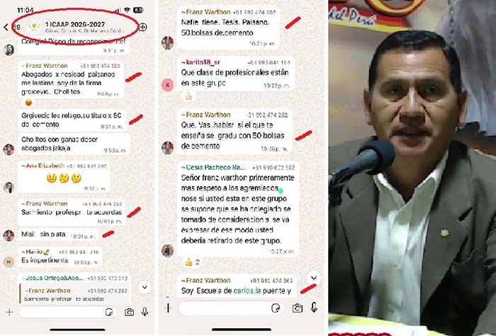 Decano de Abogados denunciará a funcionario del Gobierno Regional de Apurímac por conducta inapropiada